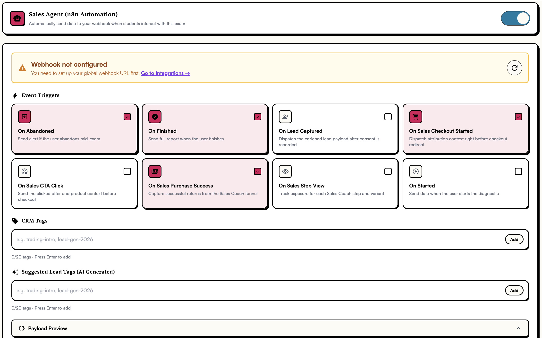You can create automations with n8n and ExamSocial